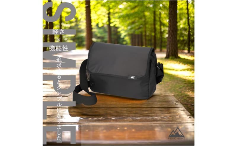 PEAKHUNT ショルダーバッグ 撥水 防水 超軽量 メンズ 斜めがけ トラベル ハイキング 旅行 黒 ピークハント