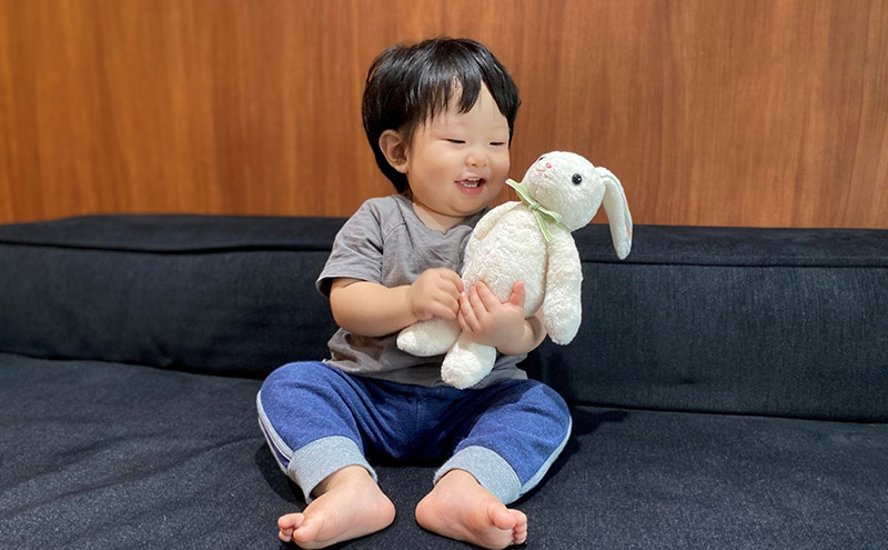 うさぎの「あみちゃん」  ぬいぐるみ うさぎ オーガニックコットン ファーストトイ ベビー キッズ 誕生日 プレゼント おもちゃ 出産祝い ギフト 豊島区 東京都