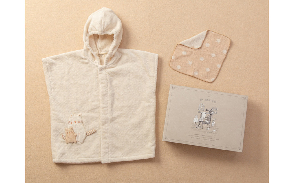 バスポンチョ＆ハンカチ　ギフトボックス付き TAK122