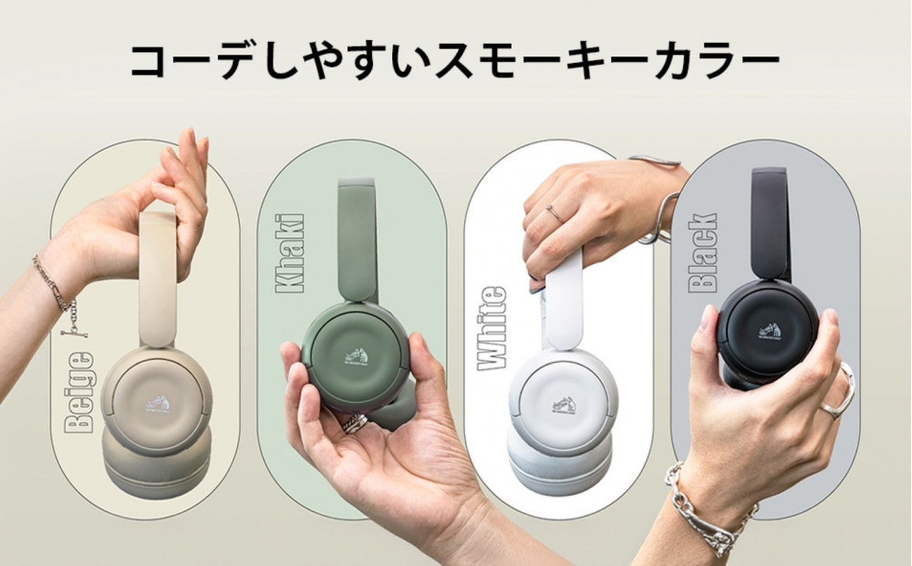 【カーキ】Victor ワイヤレスヘッドホン HA-S60W