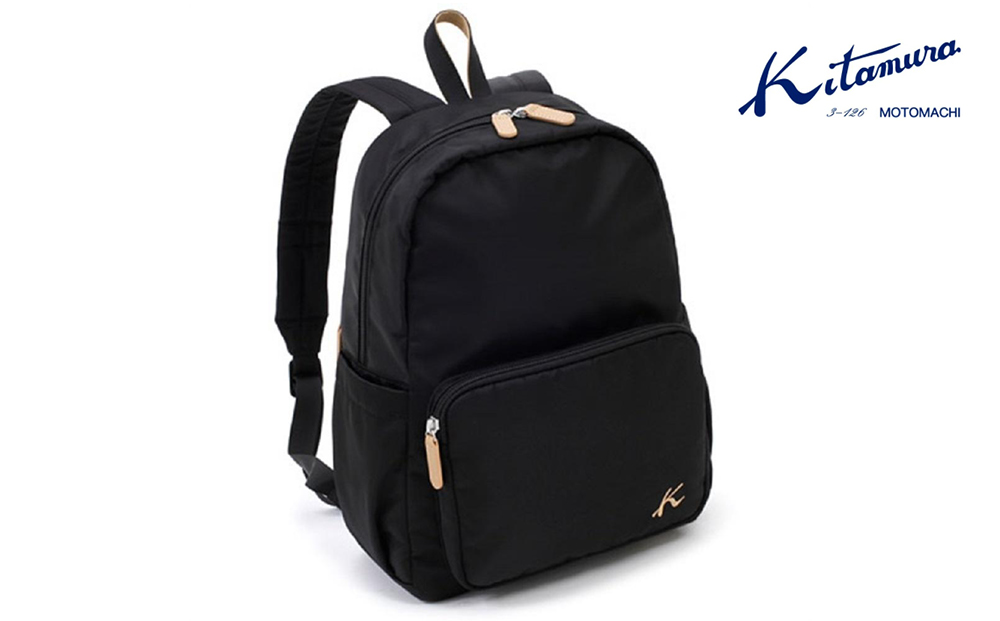 リュック　(R-0711) ブラック/カフェオレ〈キタムラ〉