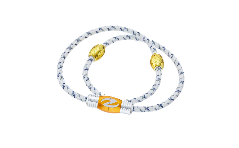 【Mサイズ】ザオラル・リカバリーネックレス　WH/GD｜横浜市 Mサイズ健康アクセサリー 血行促進 回復力向上 パフォーマンスアップ