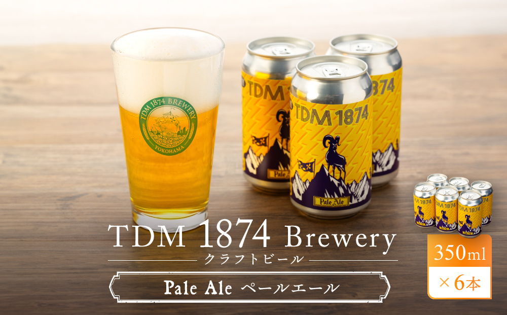 TDM 1874 Brewery クラフトビール Pale Ale ペールエール (350ml×6本)【お酒・地ビール・酒】