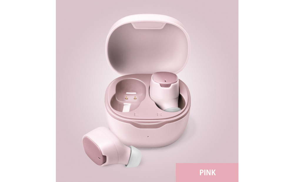 【ピンク】Bluetooth 5.3 IPX5 防滴 完全ワイヤレス ステレオイヤホン カナルタイプPG-BTE17TW