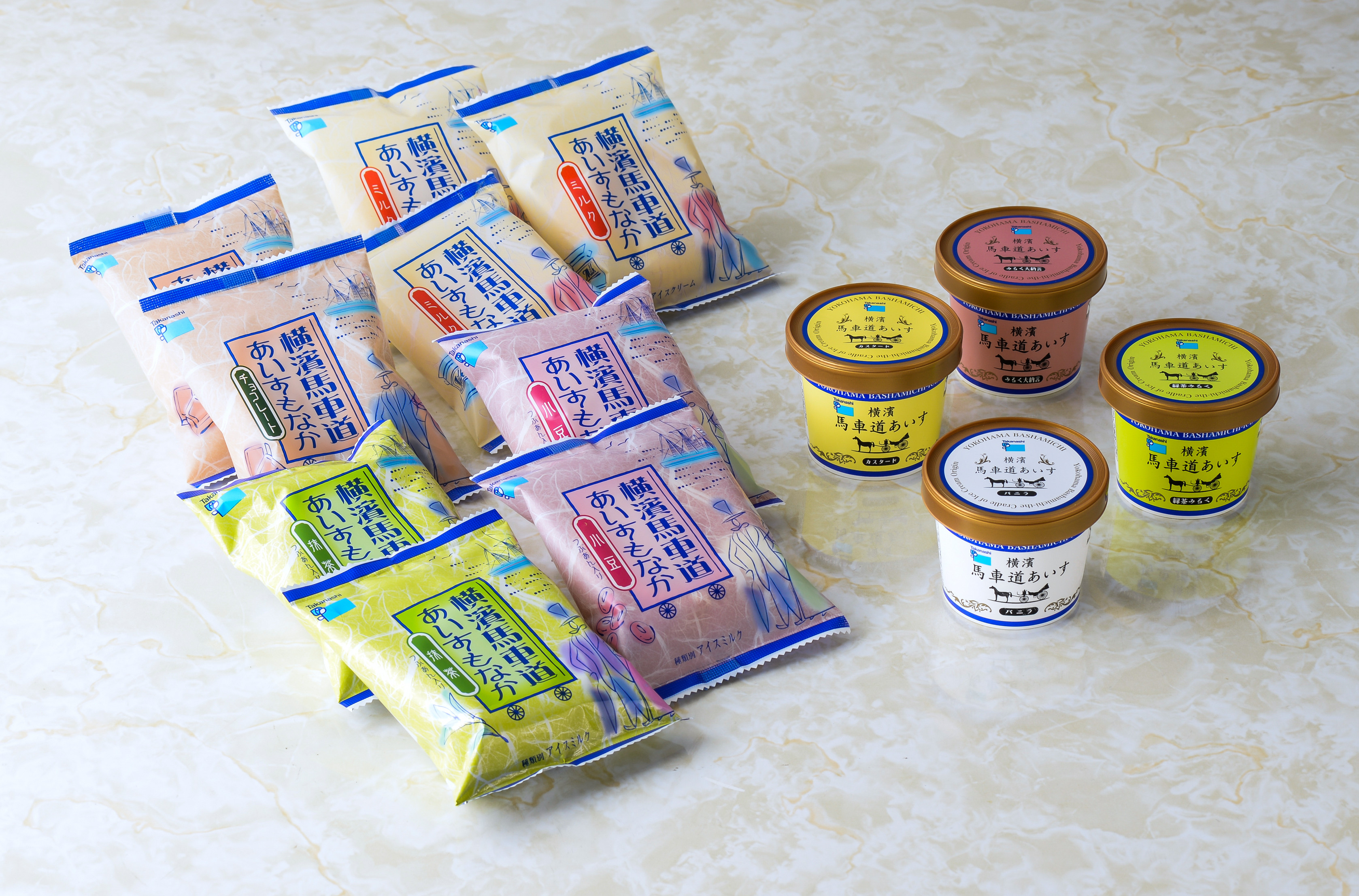 横濱馬車道あいすセット （カップ&もなか）