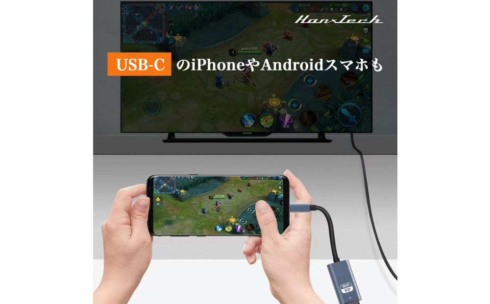 USBC HDMI1.4螟画鋤繧「繝繝励ち HT-CH44GY