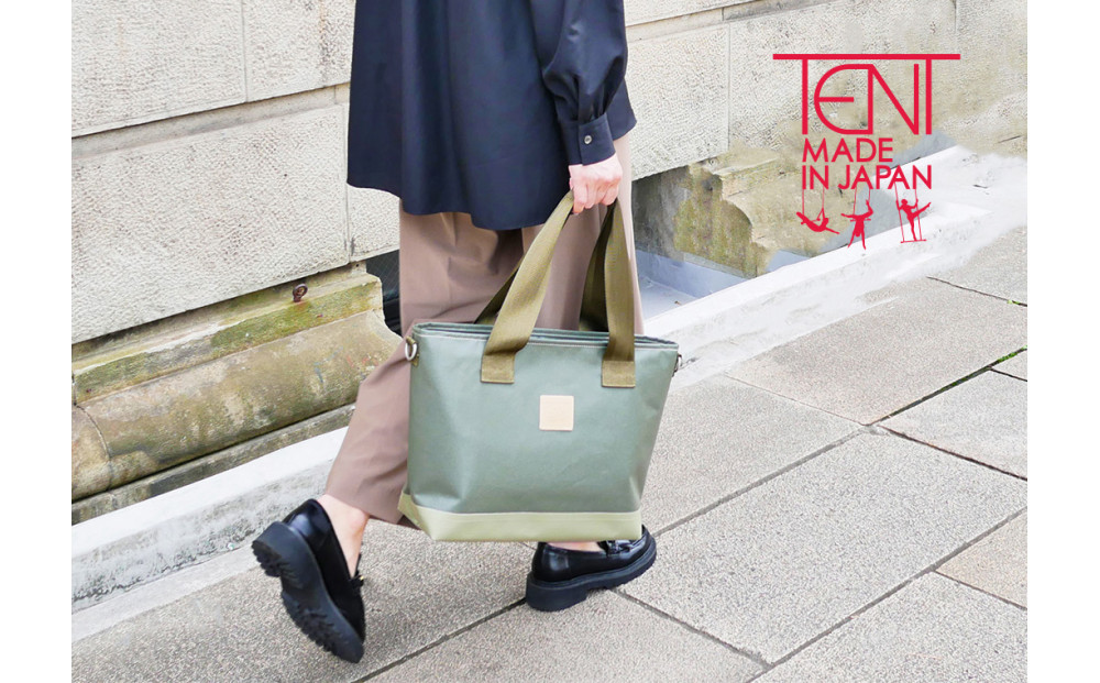 TENT BAG KEVINI.03　防水トートバッグ A4サイズ【グレー】