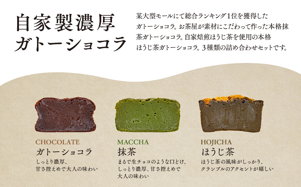 お茶屋さんの自家製濃厚ガトーショコラとパウンドケーキのMIX7P入りセット オリジナル缶箱入り