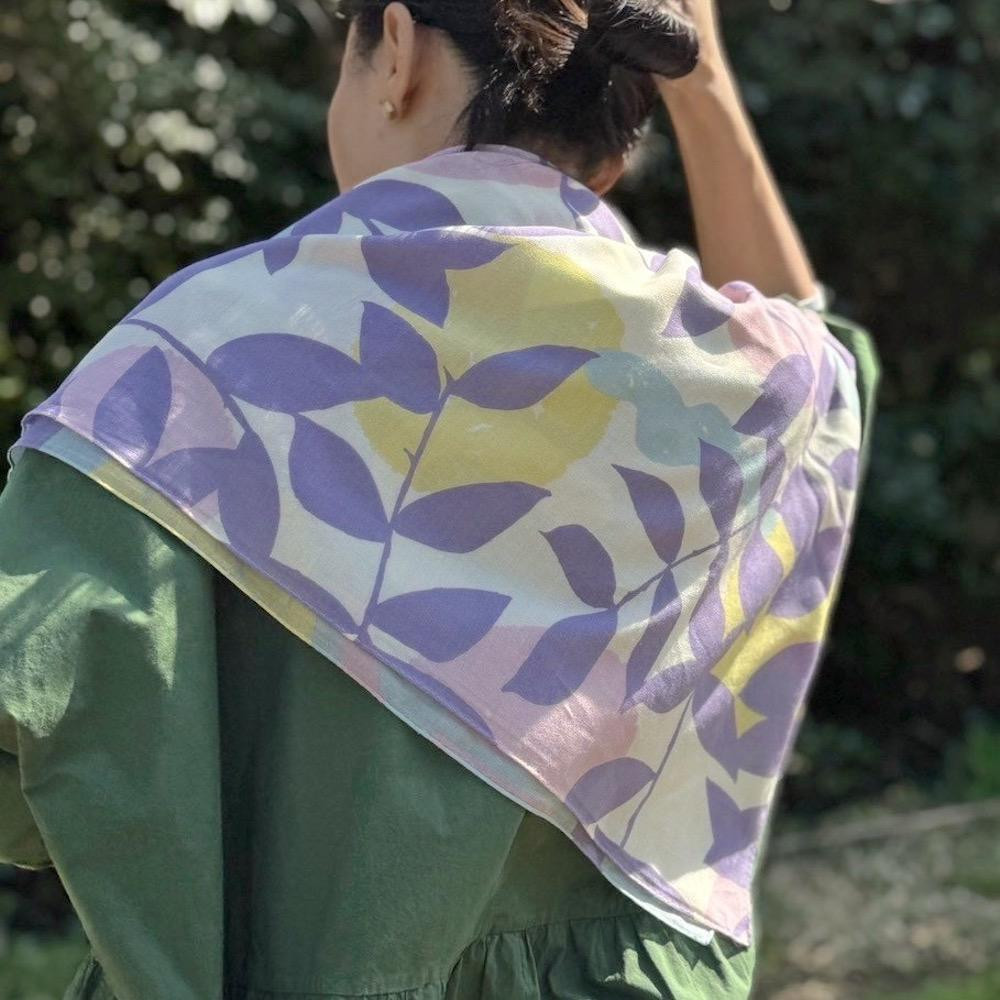 スカーフ「テンキ」うららか（コットンシフォン100％） 1枚