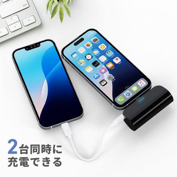 【ホワイト】パススルー充電可能 USB Type-C 直挿し モバイルバッテリー 5000mAh Power Delivery 20W PG-LB50C