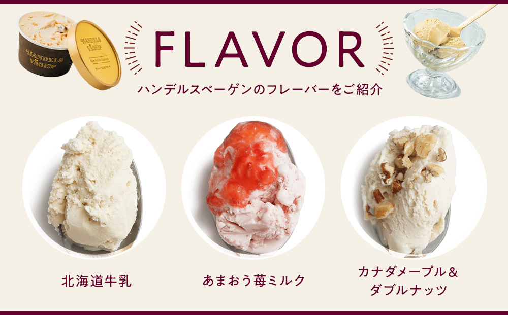 ハンデルスベーゲン無添加アイスクリーム クッキーサンドセット 濃厚アイスクリームのクッキーサンド×6個のセット 大人気 クッキー バニラ キャラメル ラムレーズン あまおう｜人気 おすすめ 送料無料｜神奈川県 横浜市