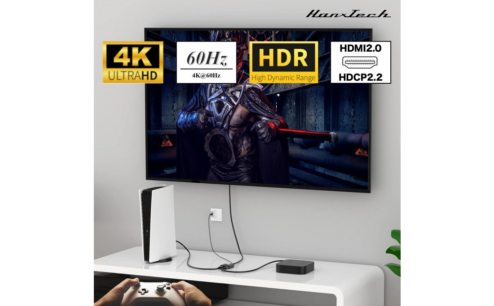 Hanx-Tech HDMI蛻譖ソ讖 2in1 HT-4K2H57BY