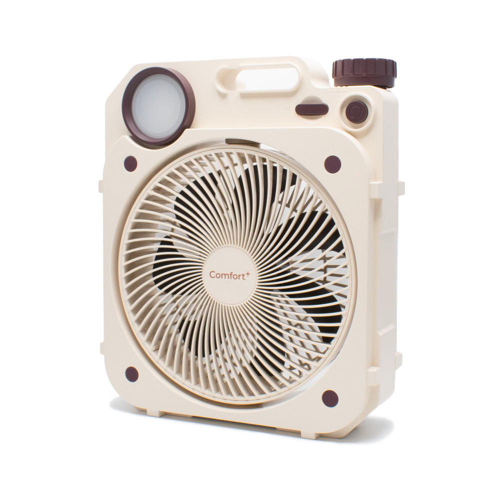 〈Comfort+〉充電式薄型送風扇（クリームベージュ）