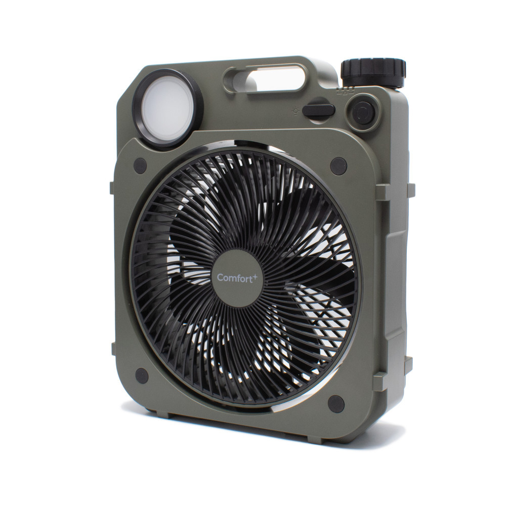 〈Comfort+〉充電式薄型送風扇（モスグリーン）