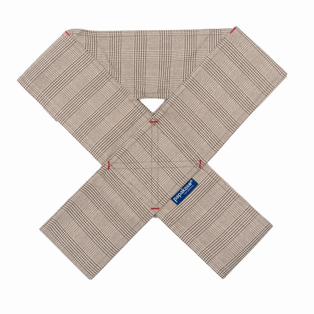パパ専用抱っこひも グレンチェックベージュ〈パパコソ〉（XLサイズ）