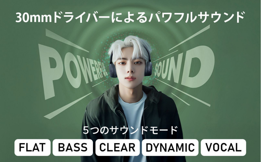 【ベージュ】Victor ワイヤレスヘッドホン HA-S60W
