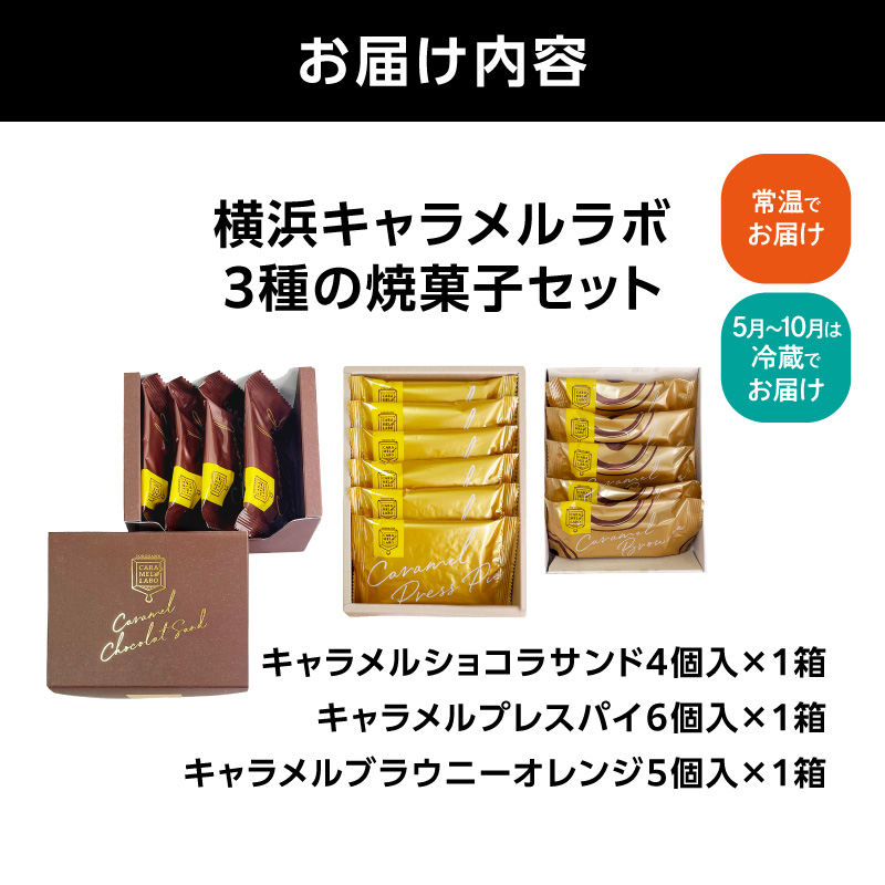 横浜キャラメルラボ 3種の焼菓子セット【AQC0016】