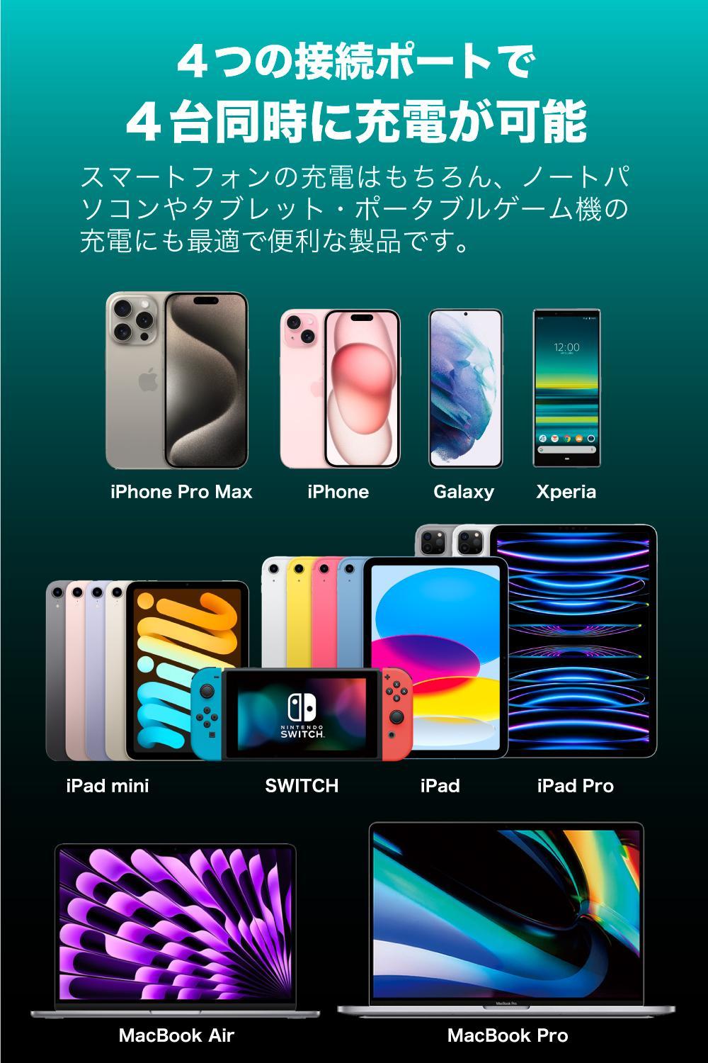 【多摩電子工業株式会社】PD100W急速充電対応 USB充電器PR-AP160 【ブラック】