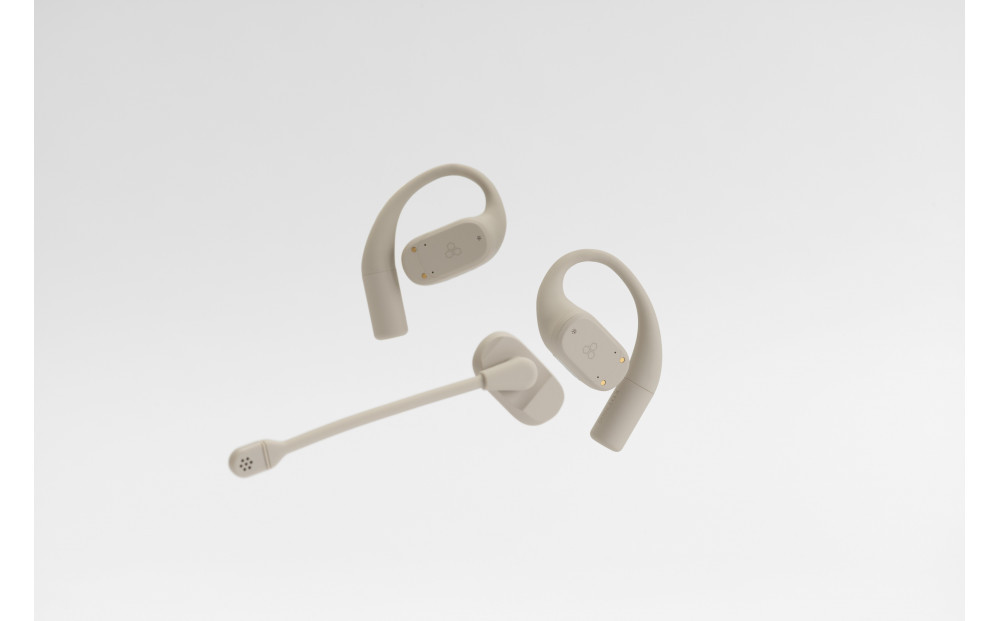 オープン型イヤホンfinal KDT3000 BEIGE ながら聴き/耳を塞がない/マイク左右付け替え可/自分の声だけがクリアに届く