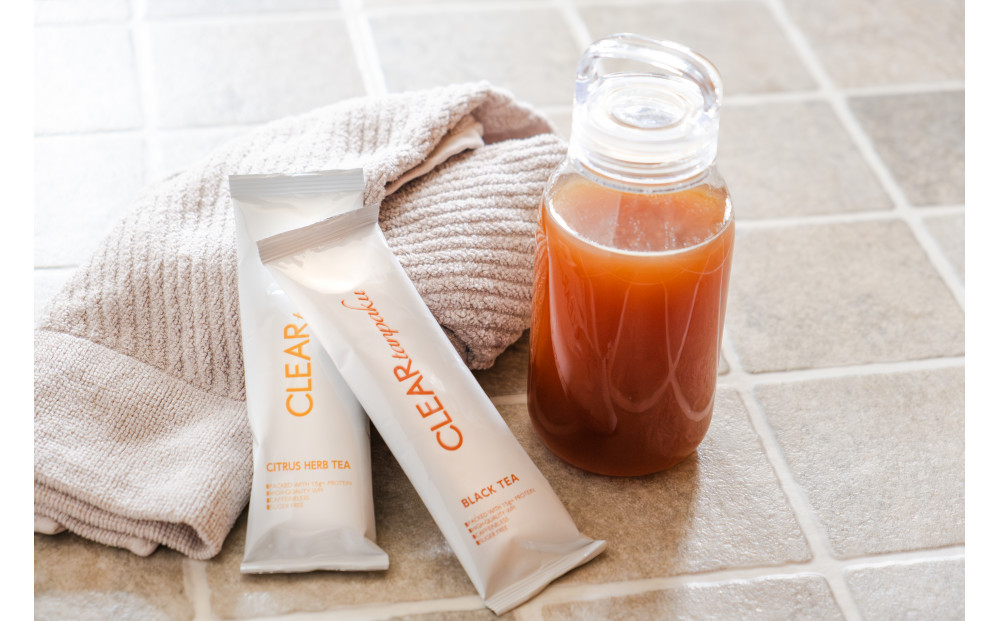 CLEAR tanpaku BLACK TEA & CITRUS HERB TEA 4本セット