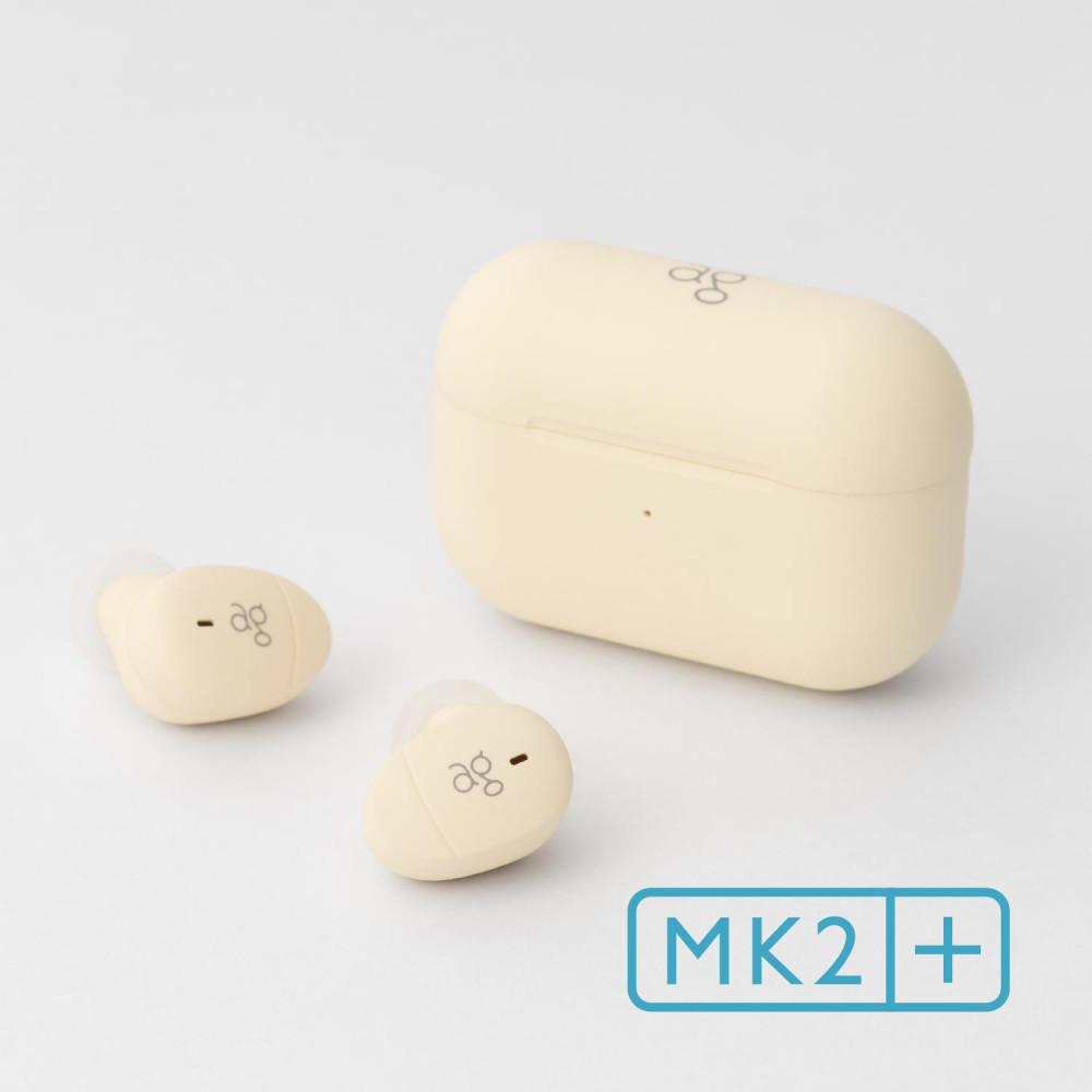完全ワイヤレスイヤホン ag COTSUBU MK2+ LEMON 小さい/軽い/ オートペアリング/ 片耳モード/マイク/通話/IPX4