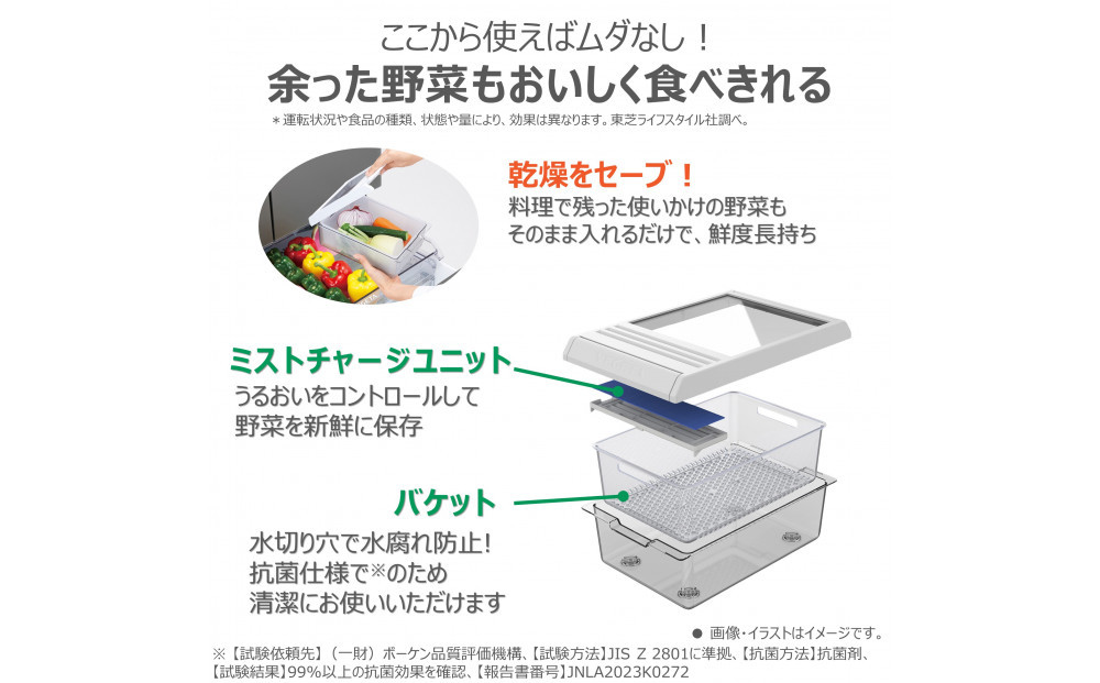 東芝　冷蔵庫【標準設置費込み】　501L　5ドア　右開き　冷凍冷蔵庫　GR-Y500GTM(WS)