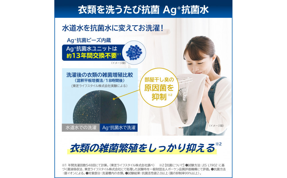 東芝 洗濯機 AW-9DH5(W)【標準設置費込み】容量9kg グランホワイト 幅555mm 抗菌ウルトラファインバブル洗浄 低振動・低騒音 しわ抑え脱水 お手入れ 簡単 自動お掃除モード 全自動洗濯機 家電 おすすめ 人気 TOSHIBA 神奈川県 川崎市
