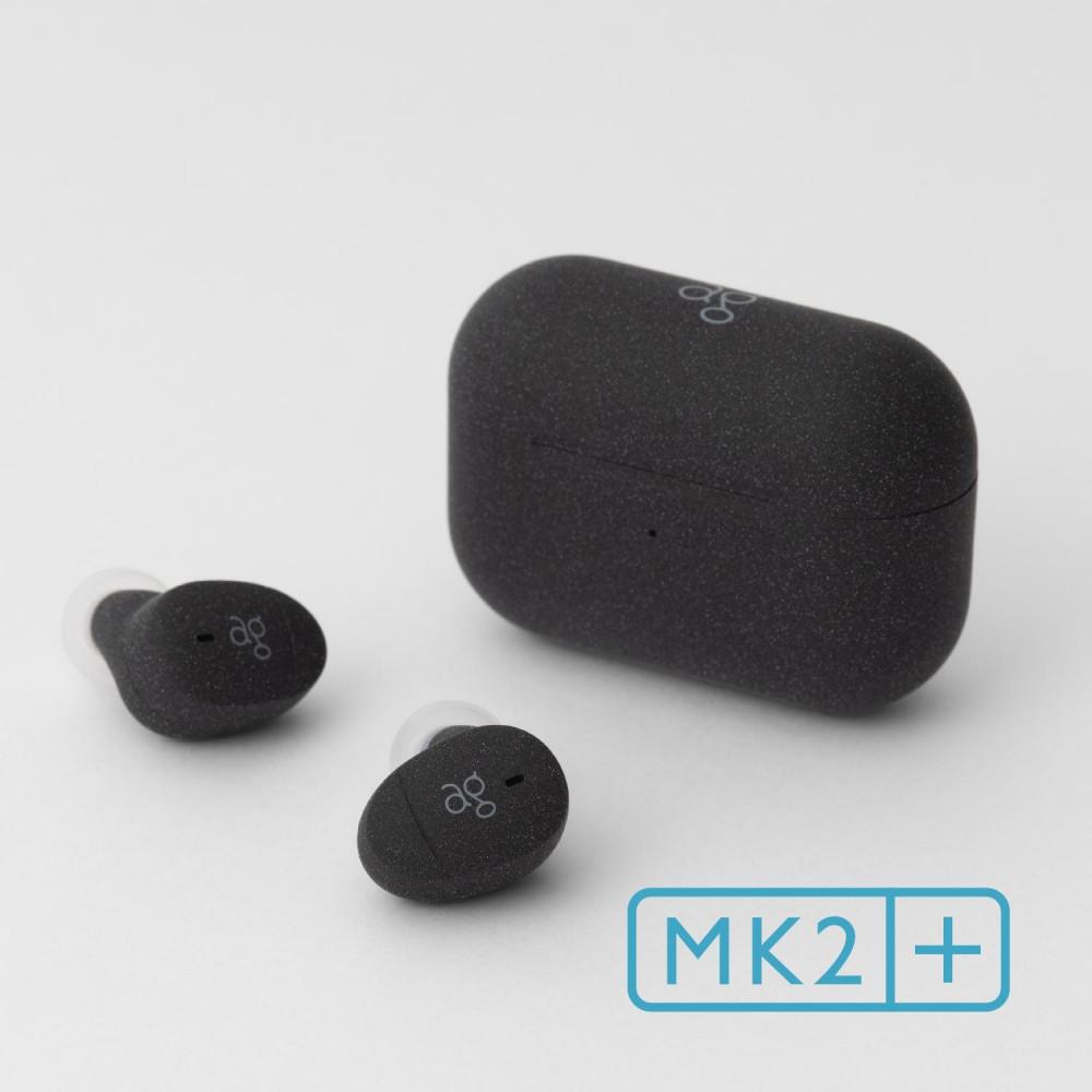 完全ワイヤレスイヤホン ag COTSUBU MK2+ KURO 小さい/軽い/ オートペアリング/ 片耳モード/マイク/通話/IPX4