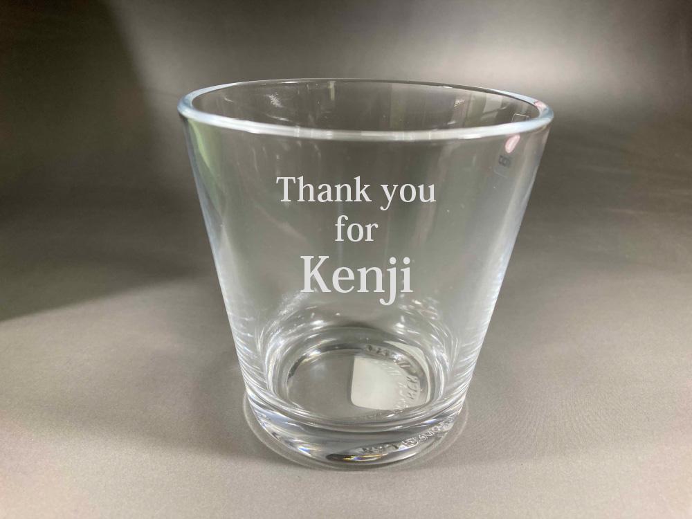 オリジナル名入れおしゃれガラスコップ　2個セット