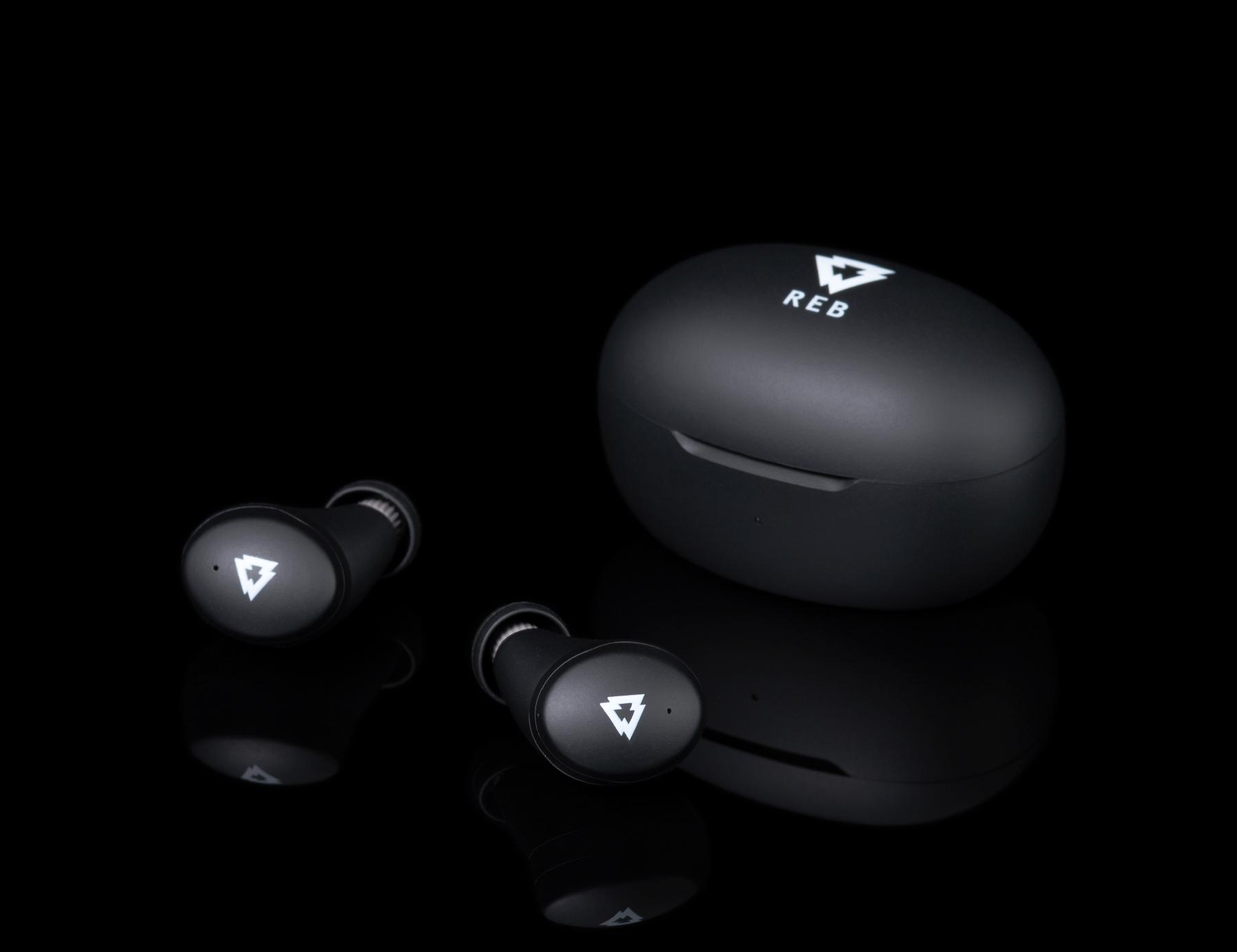 完全ワイヤレスイヤホン REB GEAR01 ノイズキャンセリング/ノイキャン/ANC/マイク付き