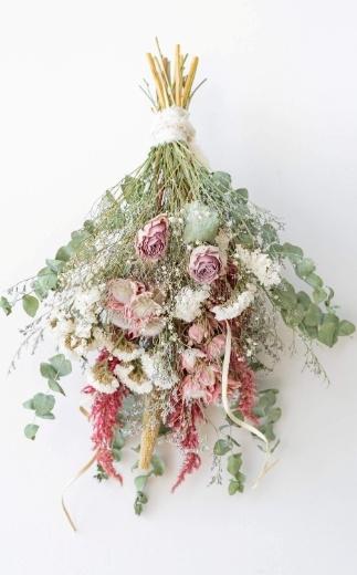 【スワッグ】ドライフラワーブーケ ピンク