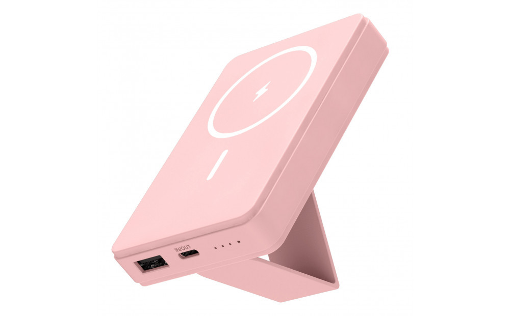 【多摩電子工業株式会社】モバイルバッテリー 5000mAh MagSafe対応 ワイヤレス充電器【チェリーブロッサム】