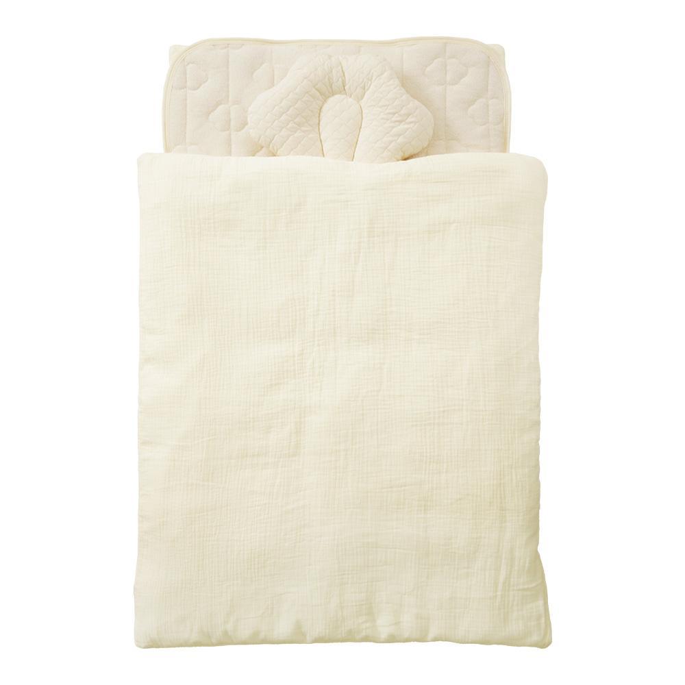 【アイボリー】ちゃいなび　ange smile　 ベビー布団７点セット 60×90cm