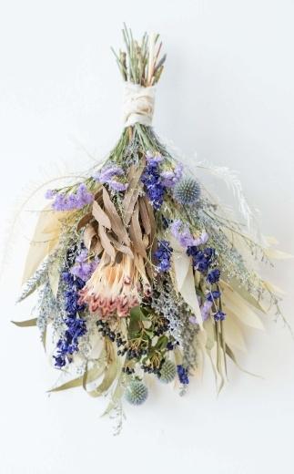 【スワッグ】ドライフラワーブーケ ブルー