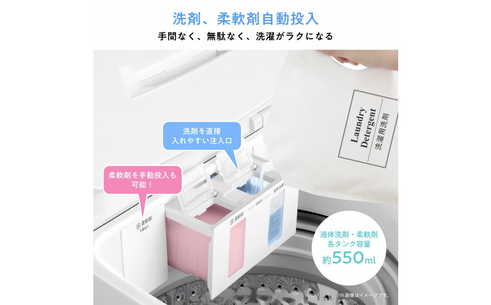 Hisense ハイセンス 洗剤自動投入 洗濯機 【設置費込み】5.5kg スリム 1-2人用  最短15分洗濯  シャワー水流 激流洗浄 予約機能  省エネ ホワイト/ホワイト HW-G55XL-W 人気 おすすめ 家電 送料無料