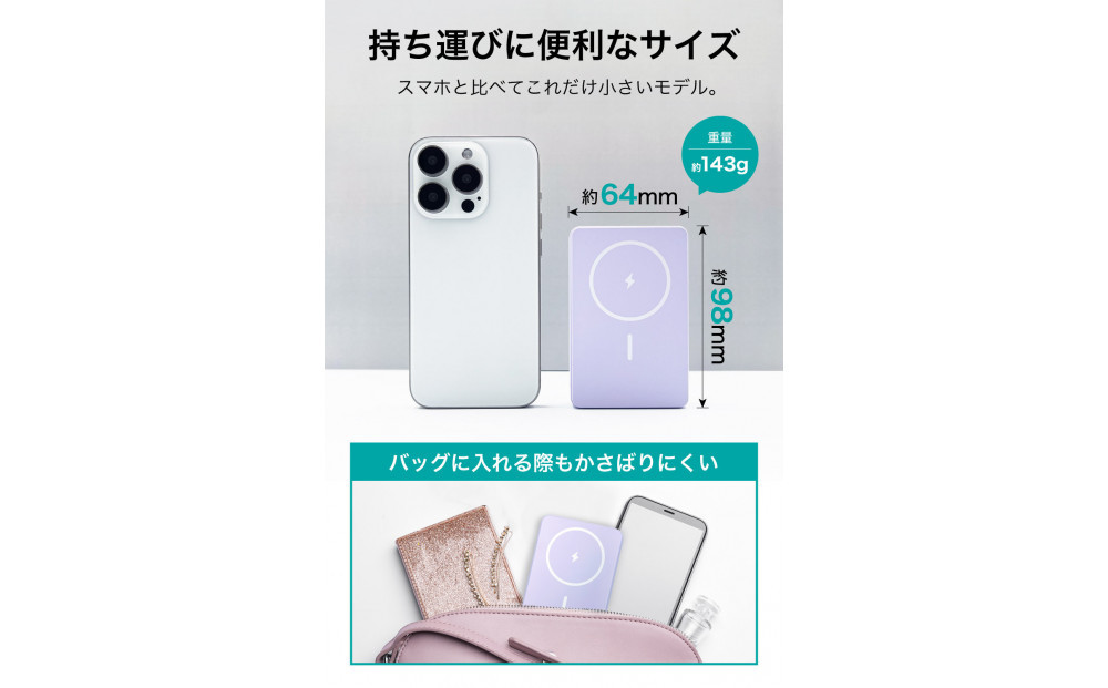 縲仙、壽束髮サ蟄仙キ・讌ュ譬ェ蠑丈シ夂、セ縲代Δ繝舌う繝ォ繝舌ャ繝繝ェ繝シ 5000mAh MagSafe蟇セ蠢 繝ッ繧、繝、繝ャ繧ケ蜈髮サ蝎ィ縲舌Λ繝吶Φ繝繝シ縲