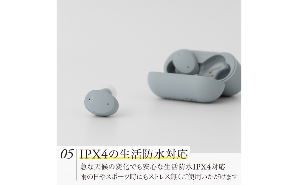 ANC完全ワイヤレスイヤホン final ZE300 SKY GRAY/ ZE3000 小型モデル /ノイズキャンセリング/ノイキャン/外音取り込み/マイク付き