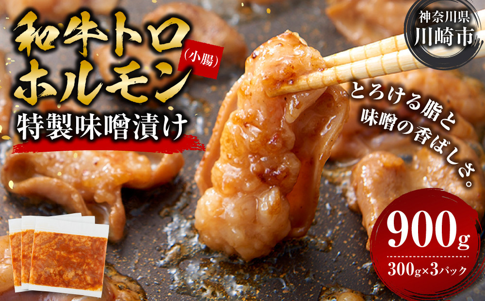 ＜訳アリ＞和牛トロホルモン　特製味噌漬け　0.9kg(300g×3）【12月発送】 【kw0096-0045-12】