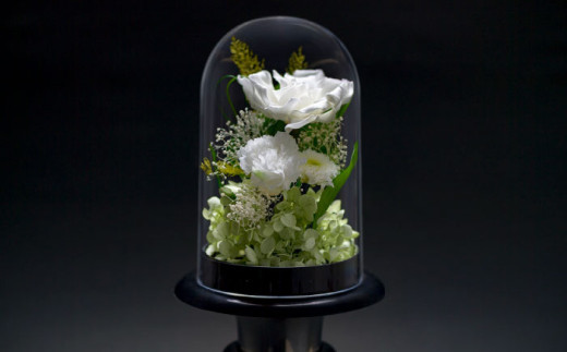 プリザーブド 墓花 （ぼか） ホワイト 3輪 1対【プリフラ・sayumi】 [AKDG001]