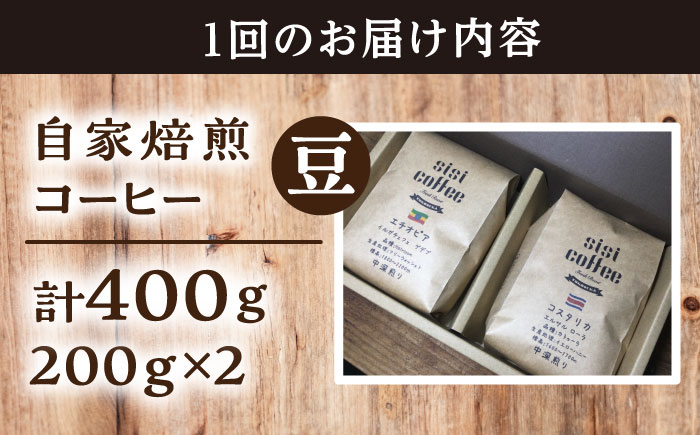 【全6回定期便】豆 中深煎り 珈琲豆おまかせ2種セット 珈琲 コーヒー 【宍戸珈琲】 [AKGP008]
