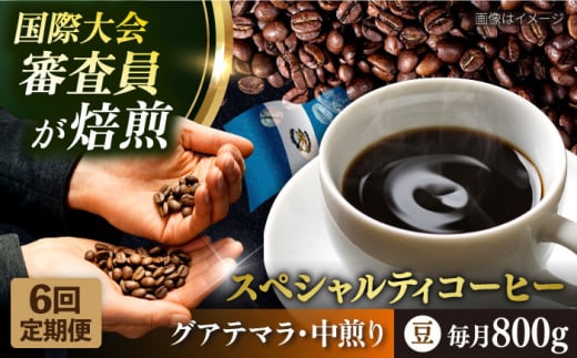 【全6回定期便】コーヒー豆 自家焙煎 中煎り グアテマラ 200g×4 TSUKIKOYA COFFEE ROASTER ツキコヤ 珈琲 こだわり 横須賀【株式会社RUINS】 [AKAD014]