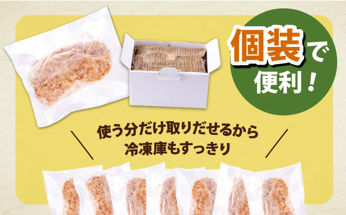 国産豚肉使用 精肉店の手づくりハンバーグ 10個【有限会社丸伸商事】 [AKFH045]