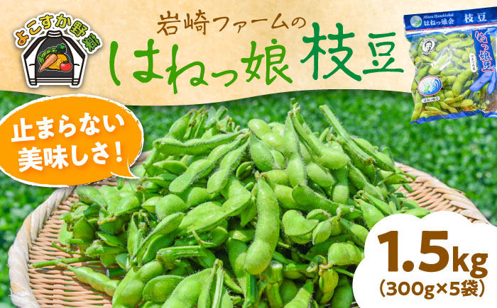 【先行予約】【数量限定100セット】はねっ娘 枝豆 1.5kg（300g×5袋）【有限会社岩崎ファーム】えだまめ 枝豆 あまおとめ [AKCZ001]