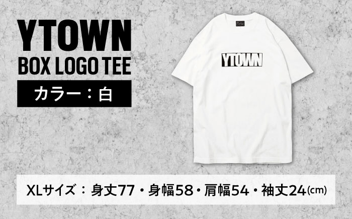 【XLサイズ】YTOWN BOX LOGO TEE WHITE【YTOWN】 [AKIK002-4]