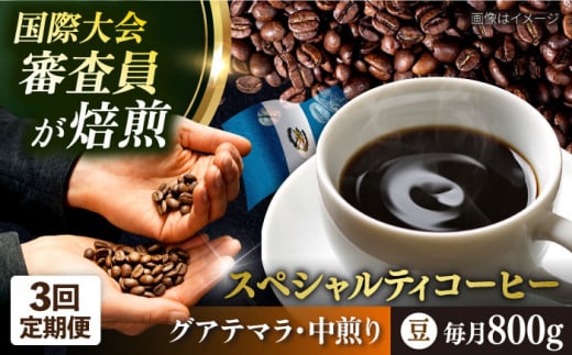 【全3回定期便】コーヒー豆 自家焙煎 中煎り グアテマラ 200g×4 TSUKIKOYA COFFEE ROASTER ツキコヤ 珈琲 こだわり 横須賀【株式会社RUINS】 [AKAD013]