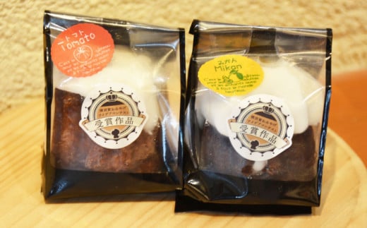 コンテスト受賞作品 カヌレセット8個入（ブルーベリーカヌレ2個 夏みかんカヌレ2個 トマトカヌレ2個 大根カヌレ2個） 個包装 スイーツ デザート ギフト対応 プレゼント包装 メッセージカード 横須賀  【パティスリーハダ】 [AKAM009]