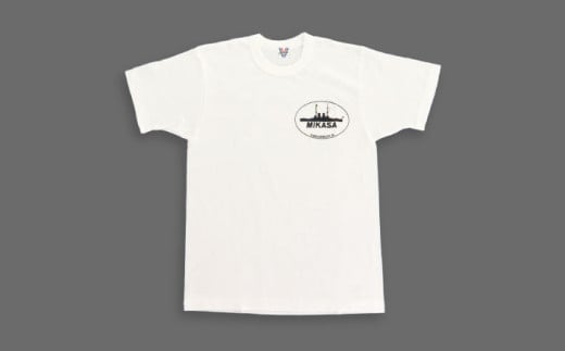 三笠帽子（L、紺）・Tシャツ（S〜LL、白）セット 記念艦三笠 Tシャツ ティーシャツ 帽子 三笠 軍艦 横須賀 横須賀市 セット 記念艦三笠【公益財団法人 三笠保存会】 [AKBC002]