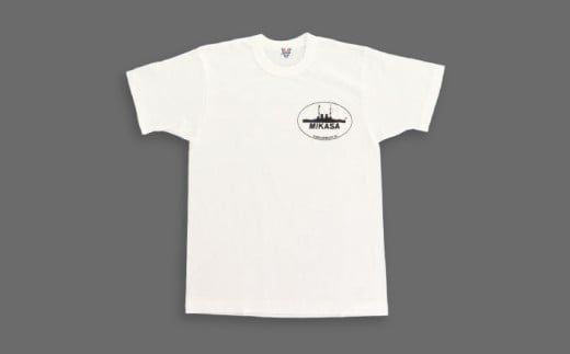 【Ｔシャツ白S】三笠帽子（M、紺）・Tシャツ（S〜LL、白）セット 記念艦三笠 Tシャツ ティーシャツ 帽子 三笠 軍艦 横須賀 横須賀市 セット【公益財団法人 三笠保存会】 [AKBC001-1]