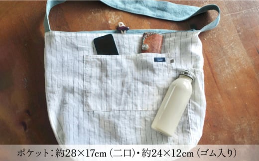 【ベージュ】リネン帆布のショルダーバッグ ショルダーバッグ 帆布 リネン バッグ バック 斜め掛け シンプル ナチュラル リトアニアリネン 【Jonico.handwork】 [AKGD001-3]