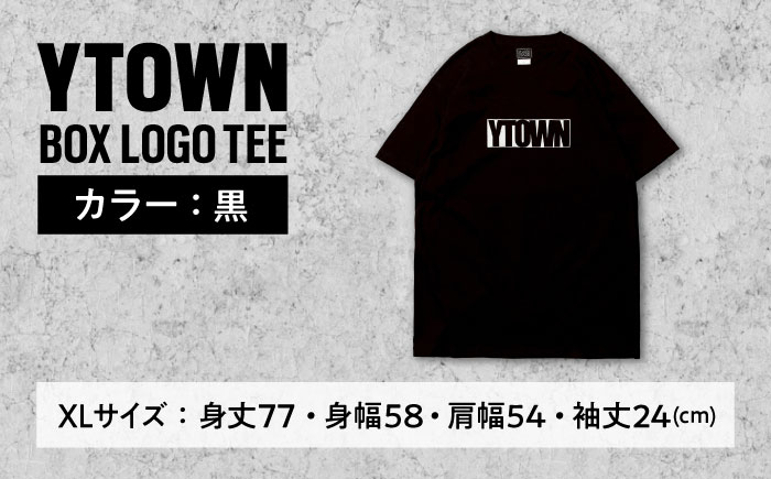 【XLサイズ】YTOWN BOX LOGO TEE BLACK【YTOWN】 [AKIK001-4]